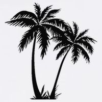 Black White Palm Trees Summer Sun Beach  Visor