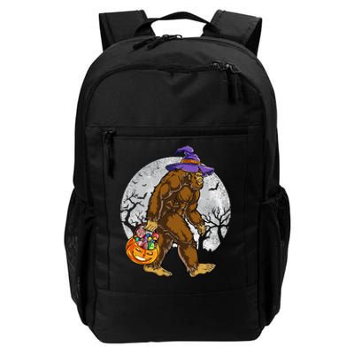 Bigfoot Witch Pumpkin Halloween Girls Women Sasquatch Lovers Daily Commute Backpack