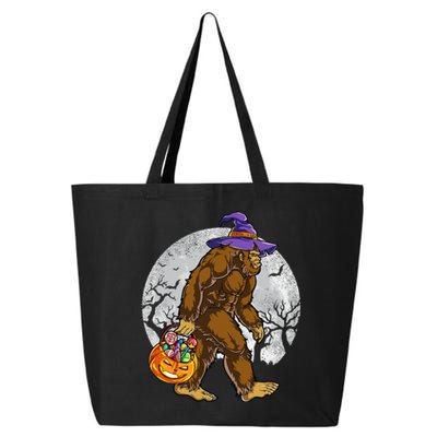 Bigfoot Witch Pumpkin Halloween Girls Women Sasquatch Lovers 25L Jumbo Tote