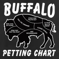 Buffalo Wildlife Petting Chart 7 Panel Mesh Trucker Snapback Hat