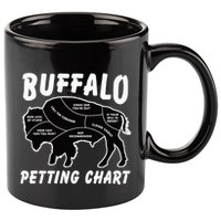 Buffalo Wildlife Petting Chart 11oz C Handle Ceramic Mug