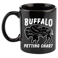 Buffalo Wildlife Petting Chart 11oz C Handle Ceramic Mug