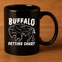 Buffalo Wildlife Petting Chart 11oz C Handle Ceramic Mug