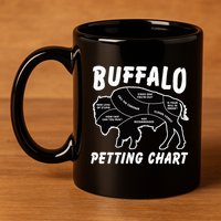 Buffalo Wildlife Petting Chart 11oz C Handle Ceramic Mug