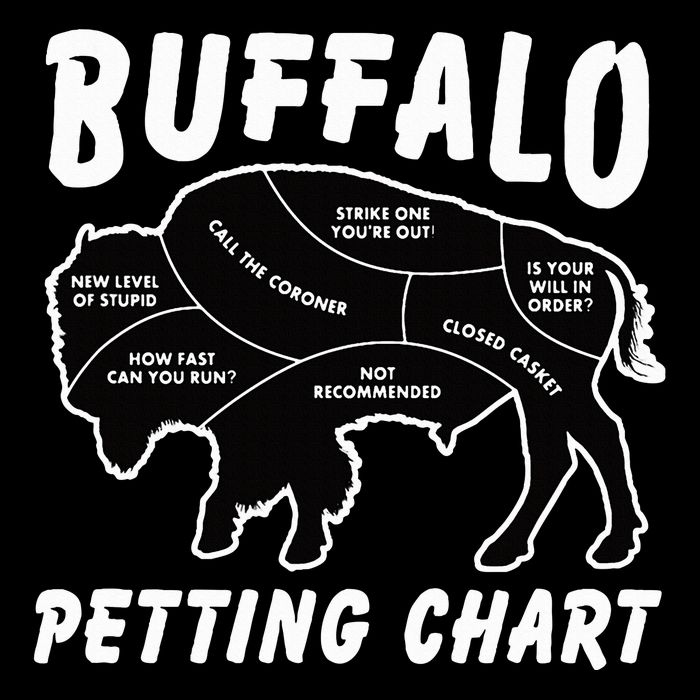 Buffalo Wildlife Petting Chart Flat Bill Trucker Hat