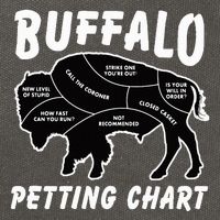 Buffalo Wildlife Petting Chart Cotton Canvas Backpack
