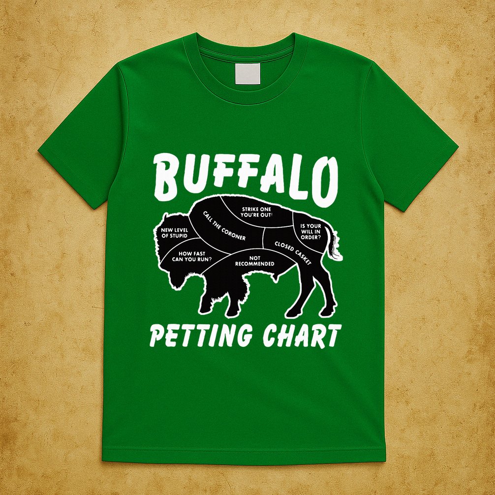 Buffalo Wildlife Petting Chart T-Shirt