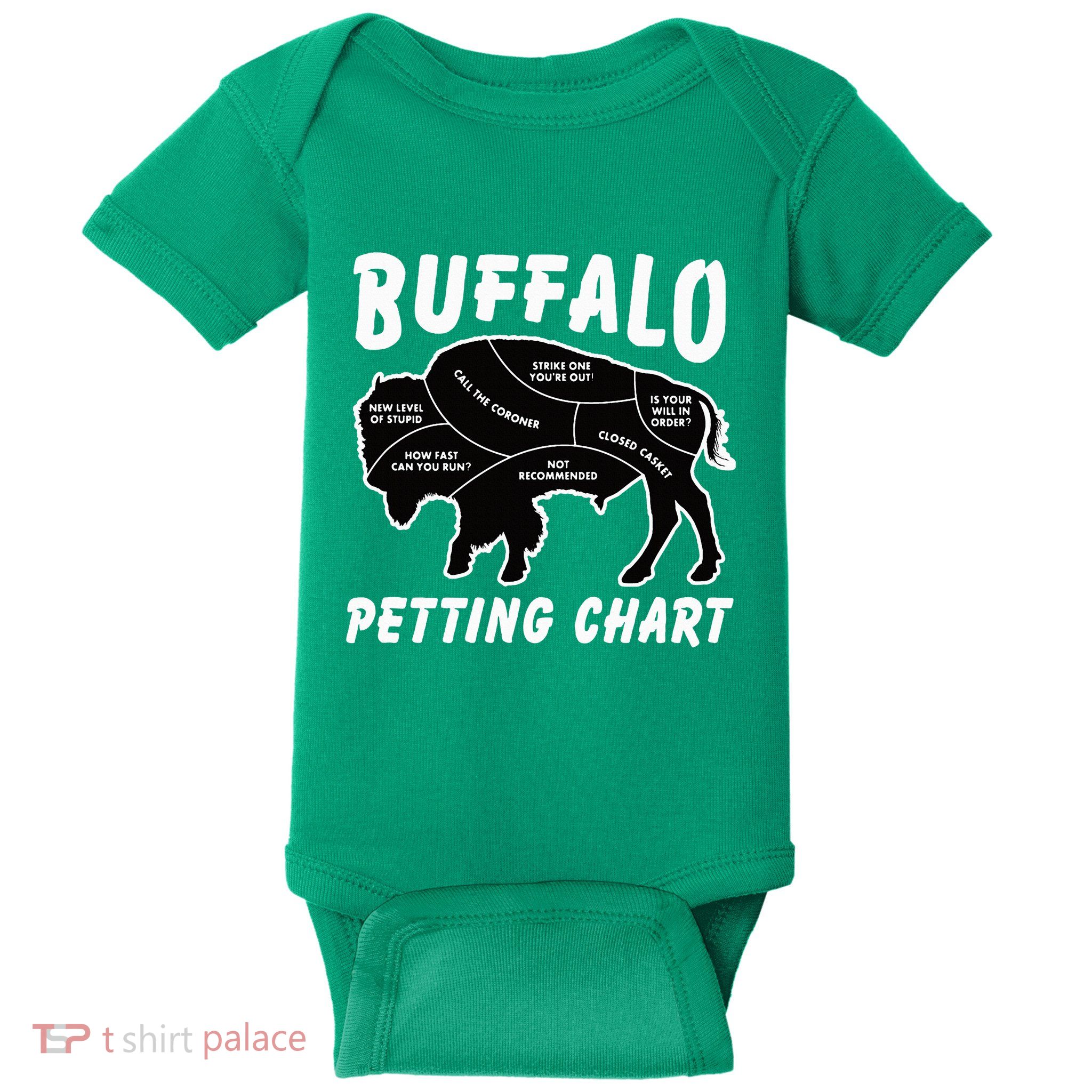 Buffalo Wildlife Petting Chart Baby Bodysuit