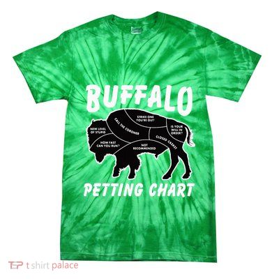 Buffalo Wildlife Petting Chart Tie-Dye T-Shirt