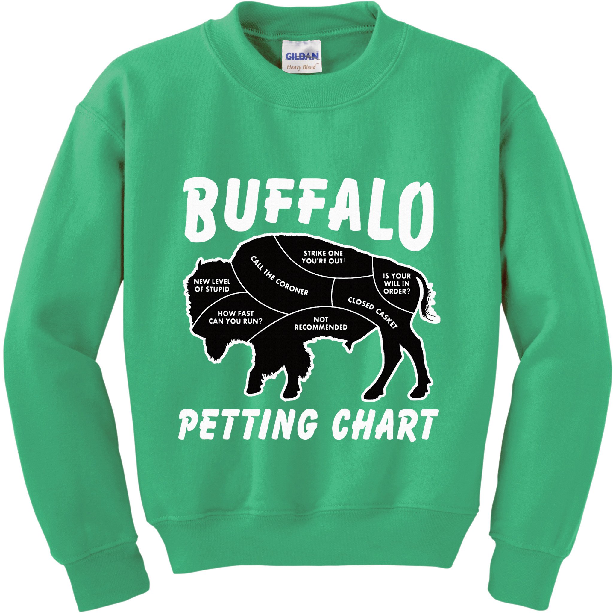 Buffalo Wildlife Petting Chart Kids Sweatshirt
