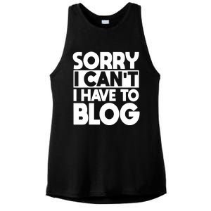 Blogger Writer Publisher Blog Content Creator Blogmaster Ladies PosiCharge Tri-Blend Wicking Tank