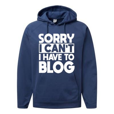 Blogger Writer Publisher Blog Content Creator Blogmaster Performance Fleece Hoodie