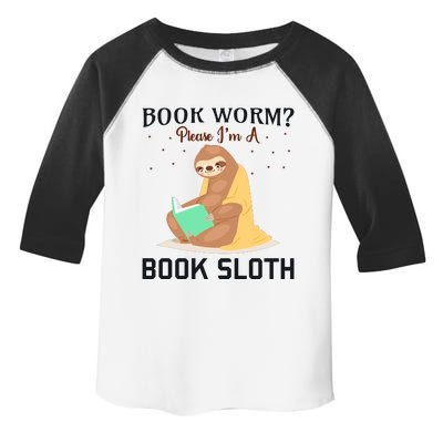 Book Worm Please Im A Book Sloth Toddler Fine Jersey T-Shirt