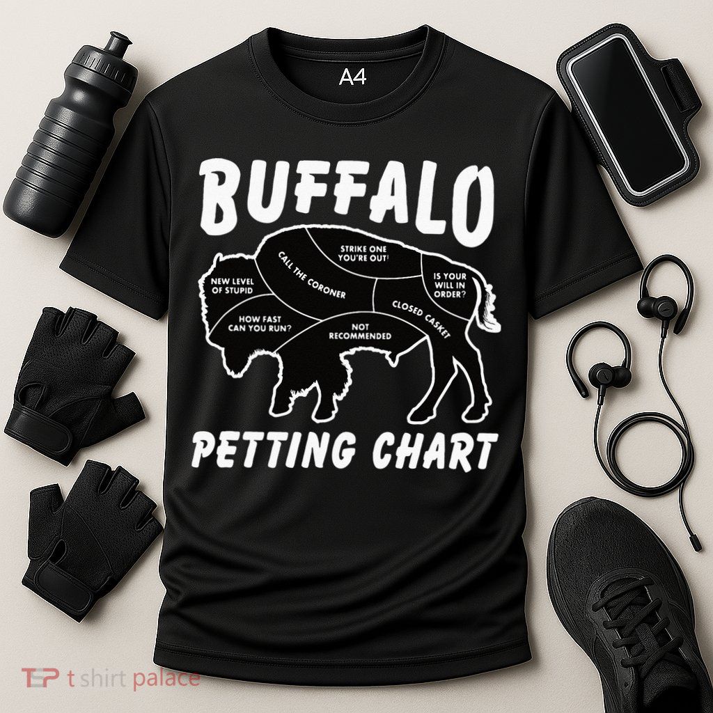 Buffalo Wildlife Petting Chart For Bison Lovers Performance Shirt