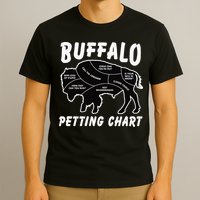 Buffalo Wildlife Petting Chart For Bison Lovers T-Shirt
