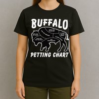 Buffalo Wildlife Petting Chart For Bison Lovers T-Shirt