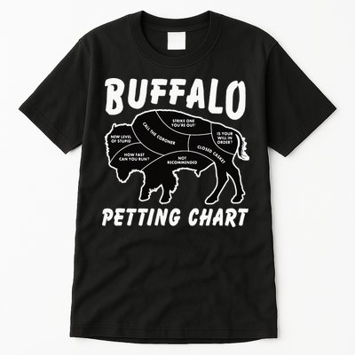 Buffalo Wildlife Petting Chart For Bison Lovers Tall T-Shirt