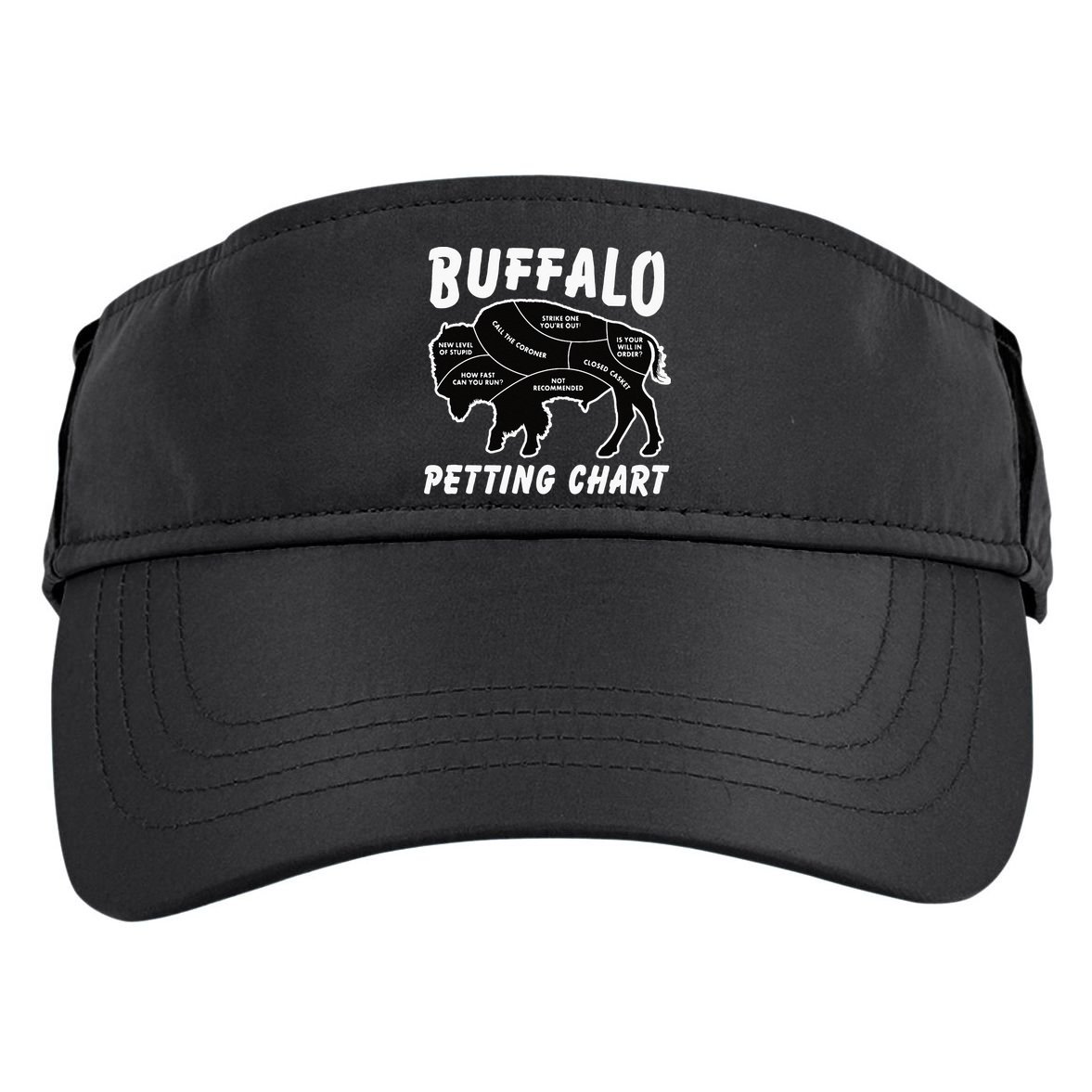 Buffalo Wildlife Petting Chart For Bison Lovers Adult Drive Performance Visor