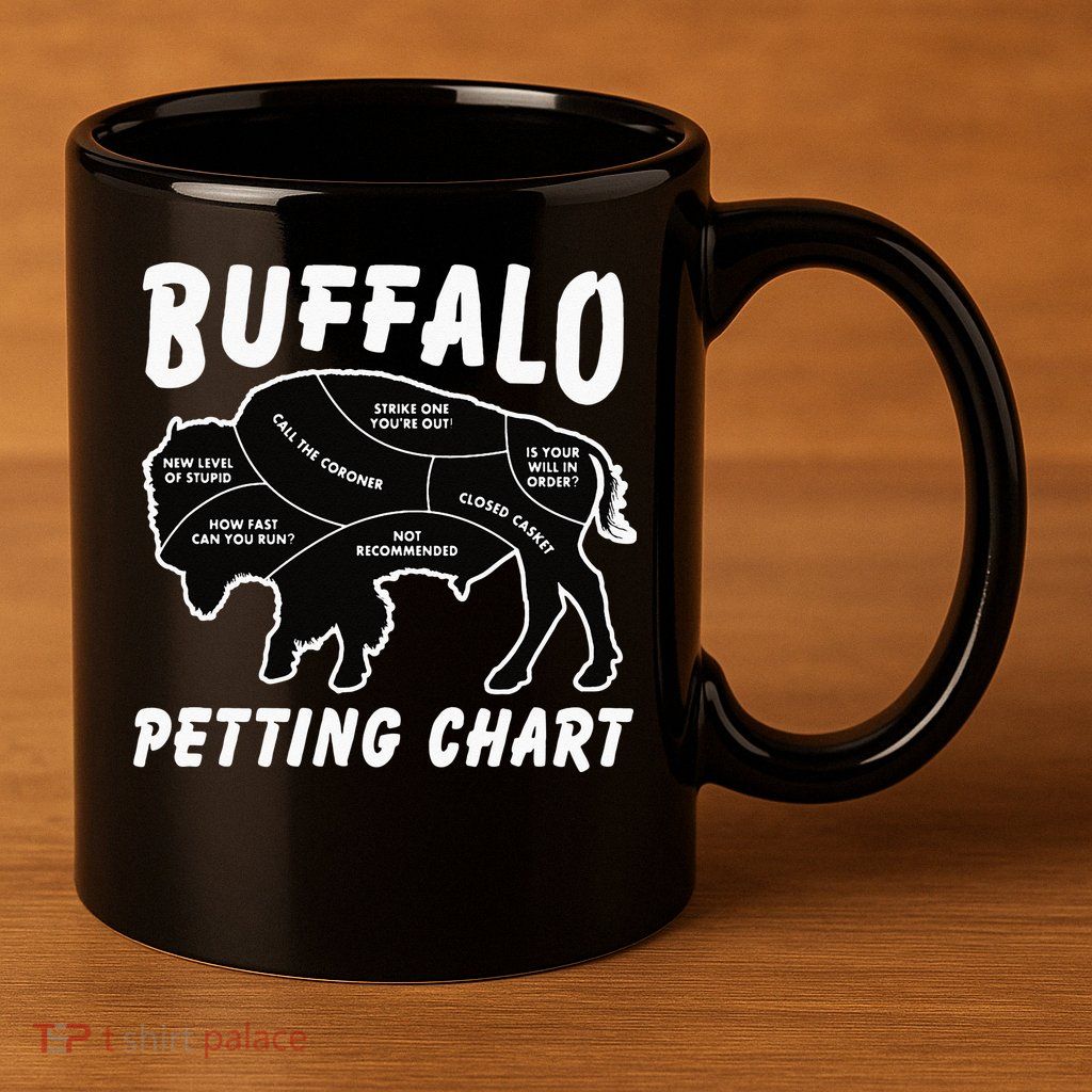 Buffalo Wildlife Petting Chart For Bison Lovers 11oz C Handle Ceramic Mug