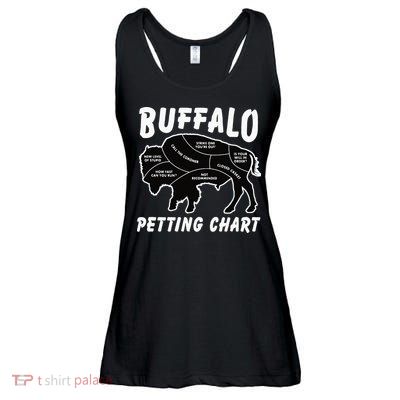 Buffalo Wildlife Petting Chart For Bison Lovers Ladies Essential Flowy Tank