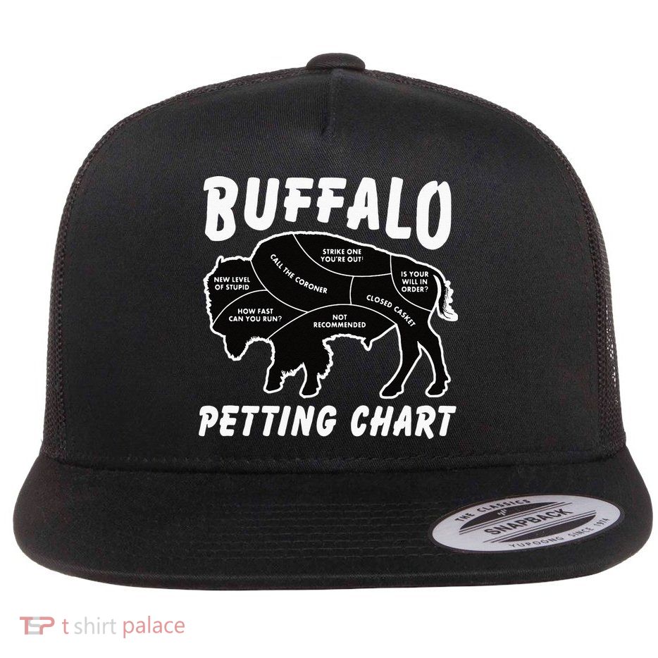 Buffalo Wildlife Petting Chart For Bison Lovers Flatbill Hat