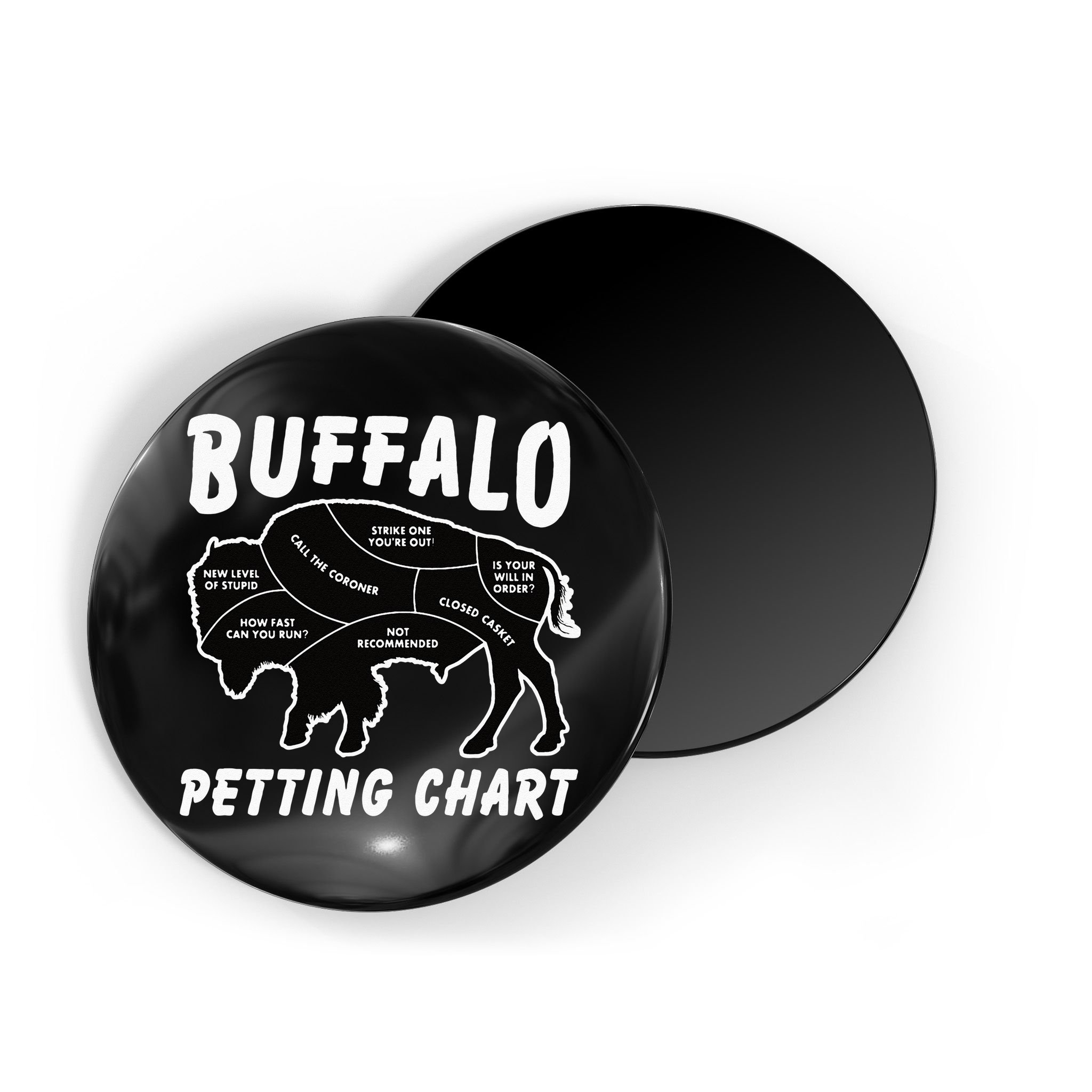 Buffalo Wildlife Petting Chart For Bison Lovers Magnet