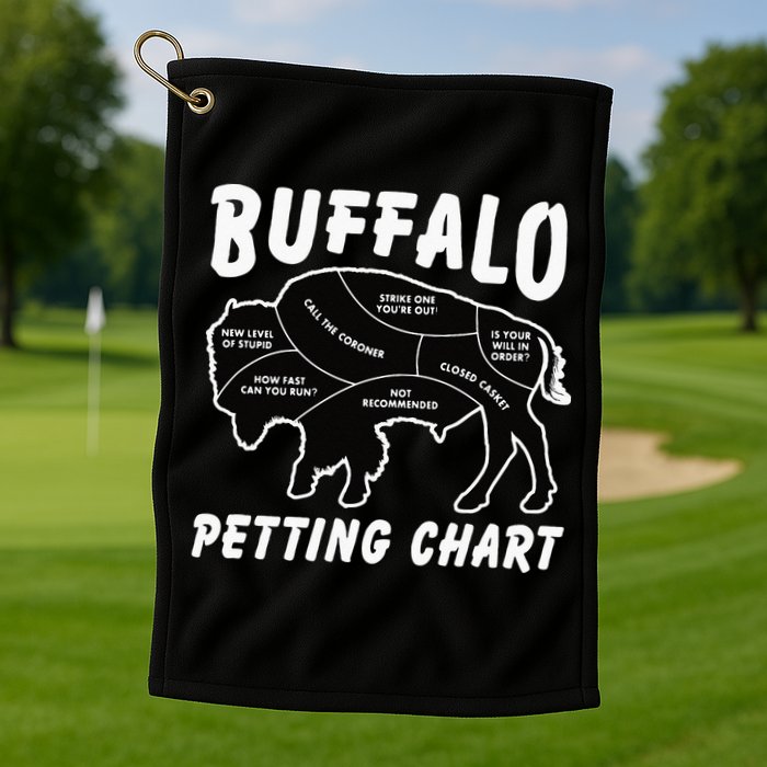 Buffalo Wildlife Petting Chart For Bison Lovers Golf Towel