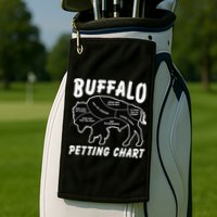 Buffalo Wildlife Petting Chart For Bison Lovers Golf Towel