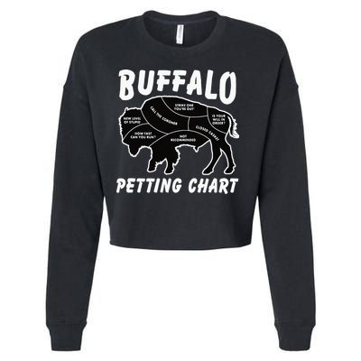 Buffalo Wildlife Petting Chart For Bison Lovers Cropped Pullover Crew