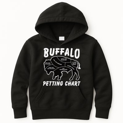 Buffalo Wildlife Petting Chart For Bison Lovers Kids Hoodie