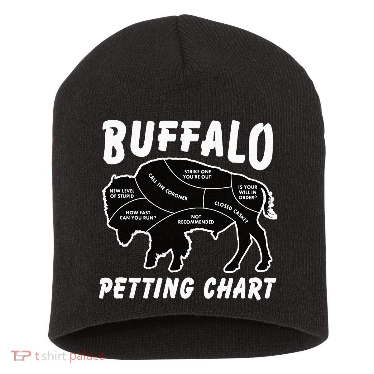 Buffalo Wildlife Petting Chart For Bison Lovers Short Acrylic Beanie