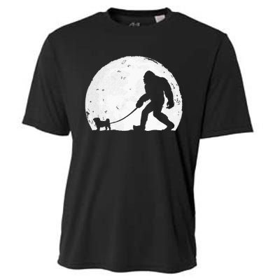 Bigfoot Walks Pug Funny Pug Funny Bigfoot Pug Lover Pug Cooling Performance Crew T-Shirt