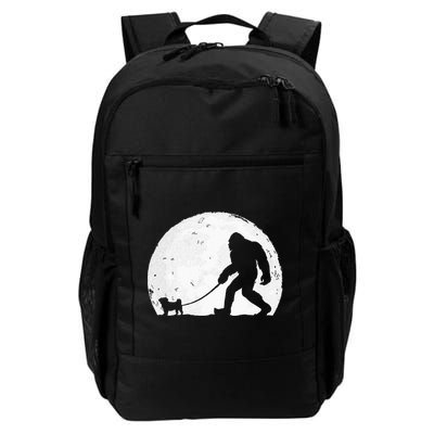 Bigfoot Walks Pug Funny Pug Funny Bigfoot Pug Lover Pug Daily Commute Backpack