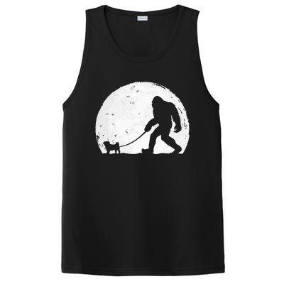 Bigfoot Walks Pug Funny Pug Funny Bigfoot Pug Lover Pug PosiCharge Competitor Tank