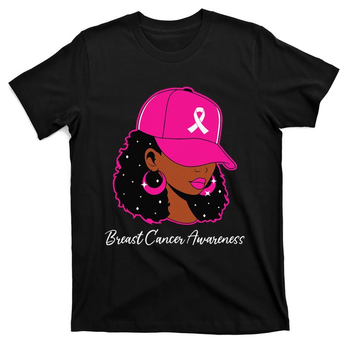 Black Women P.Ink Breast Cancer Awareness Warrior Gift T-Shirt