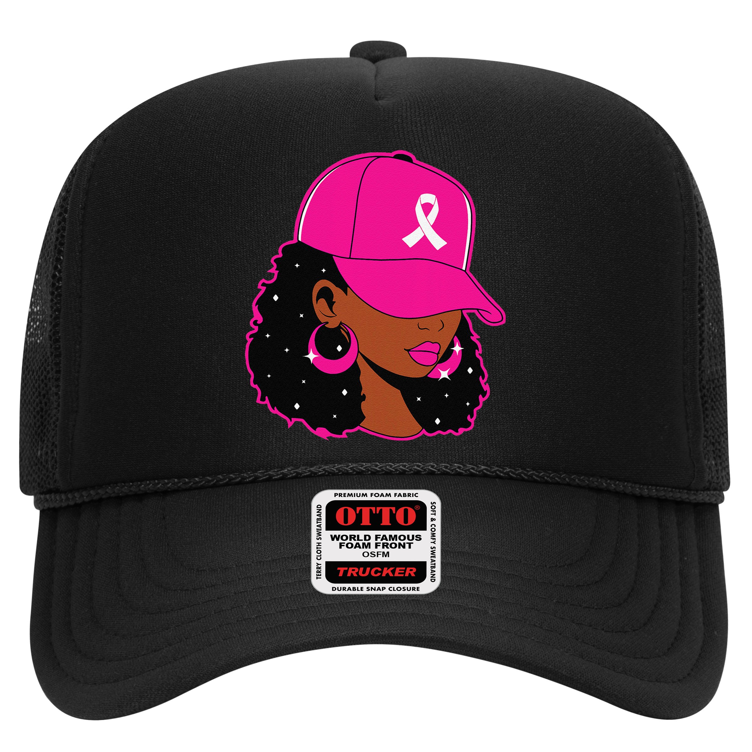 Black Women P.Ink Breast Cancer Awareness Warrior Gift Hat