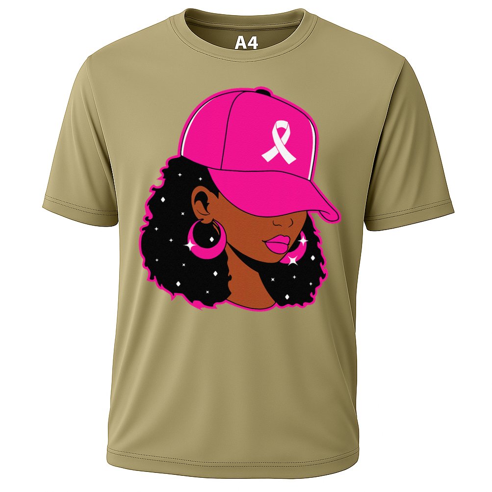 Black Women P.Ink Breast Cancer Awareness Warrior Gift Cooling Performance Crew T-Shirt