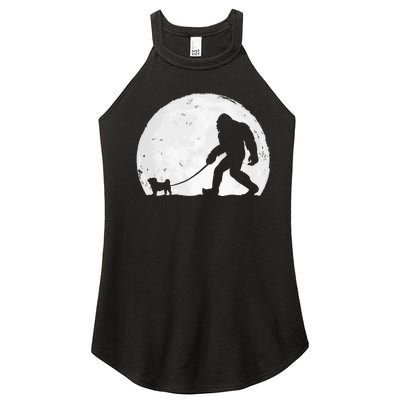 Bigfoot Walks Pug Funny Pug Funny Bigfoot Pug Lover Pug Women’s Perfect Tri Rocker Tank