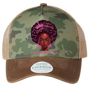 Black Women Queen Stronger Than Breast Cancer Pink Ribbon Legacy Tie Dye Trucker Hat