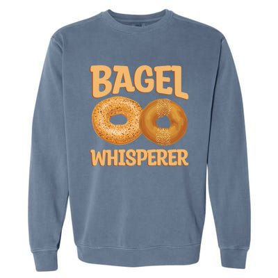 Bagel Whisperer Quote Bagel Lover Cute Gift Garment-Dyed Sweatshirt