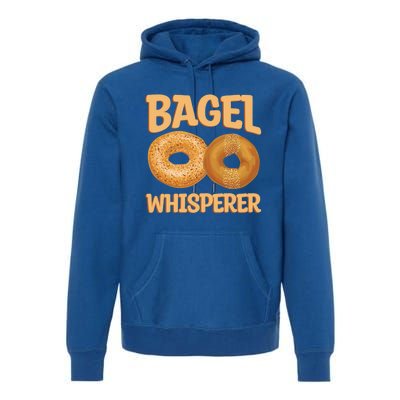 Bagel Whisperer Quote Bagel Lover Cute Gift Premium Hoodie