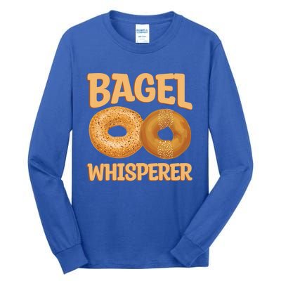 Bagel Whisperer Quote Bagel Lover Cute Gift Tall Long Sleeve T-Shirt