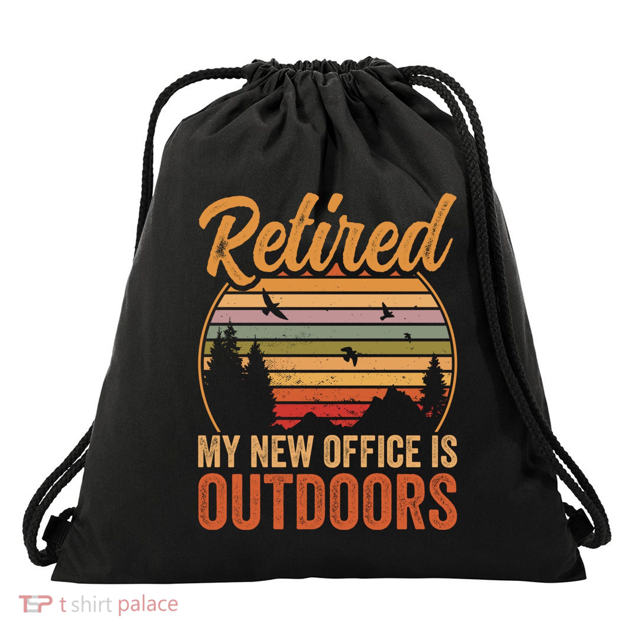 Bird Watcher Retiret Birding Birdwatching Grandpa Cool Gift Drawstring Bag