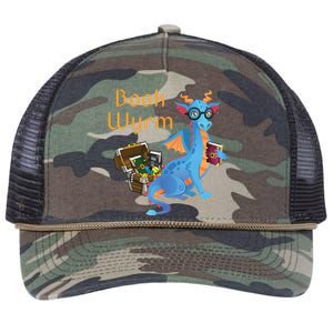 Book Wyrm Reading Dragon Fantasy Book Lover Bookworm Cool Gift Retro Rope Trucker Hat Cap