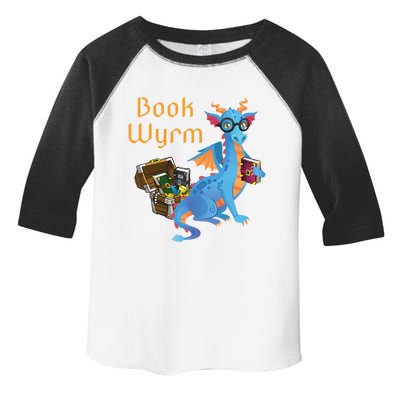 Book Wyrm Reading Dragon Fantasy Book Lover Bookworm Cool Gift Toddler Fine Jersey T-Shirt