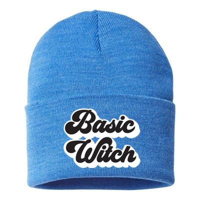 Basic Witch Retro Funny Cool Gift Sustainable Knit Beanie