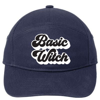 Basic Witch Retro Funny Cool Gift 7-Panel Snapback Hat