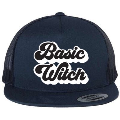 Basic Witch Retro Funny Cool Gift Flat Bill Trucker Hat