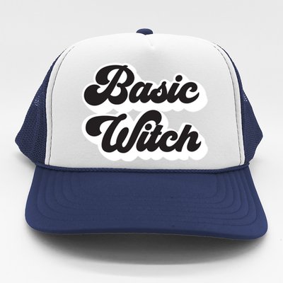 Basic Witch Retro Funny Cool Gift Trucker Hat