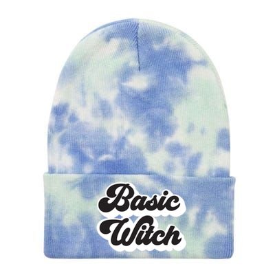 Basic Witch Retro Funny Cool Gift Tie Dye 12in Knit Beanie